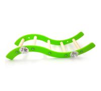 ABOOFAN Mini Acrylic Climbing Ladder Green Wavy Shape, Easy to Clean and Resistant for Small Furry Animals and Birds for Pet Playground and Resting Place