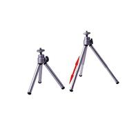 ABOOFAN Mini Adjustable Tripod Stand for Phone and Camera Lightweight Aluminum Alloy Portable Tripod Phone Holder with 3 Independent Legs White