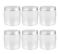 ABOOFAN Mini Jars - 6pcs 250ml Regular Mouth Jar with Lids Clear Container Small Canisters Canning Jar for Pudding Yogurt Spice Jam Honey Jelly