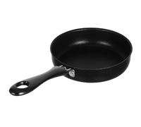 ABOOFAN Mini Non Stick Frying Pan Round Black Iron Skillet | Quick Heating, with Handle Design, Cooks for One, Portable Use, Dorm Rooms and Breakfast Prep