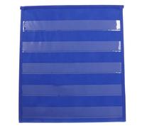 ABOOFAN Mini Pocket Chart Desktop Display Stand Double-Sided Triangular Card Holder for Math Teaching Classroom Organization with Hanging and Standing Pockets for Sentence Strips and Index