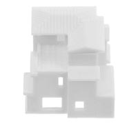 ABOOFAN Mini Villa Ornament Plastic House Model with High Realism and Unique Collectible Features, White Decorative Piece for Showcases and Miniature Scenes