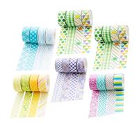 ABOOFAN Mini Washi Tape Rolls for Scrapbooking and Crafts Easy to Tear Handmade Decorative Tapes Beautiful Unique Designs for Diary Decoration and ’ Projects