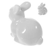 ABOOFAN Miniature Rabbit Figurine Resin Small Animal Ornament Cake Topper Decor for Home Party Bedroom Micro Landscape Prop Multipurpose Charming Decoration