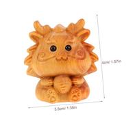 ABOOFAN Miniature Wooden Dragon Pendant Charm Lightweight Wood Carved Statue for DIY Jewelry Craft Accessories Home Decor Chinese Year Dragon