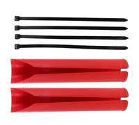 ABOOFAN Motorcycle Front Fork Boot Set Red Plastic Cover Front Fork Protector Shock Absorber Guard for Dirt Bikes Off-Road Motorcycles