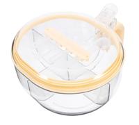 ABOOFAN Multi Compartment Seasoning Jars Set with Airtight Seal Spice Organizer for Kitchen and Camping Vibrant Yellow Storage Container for Salt and Condiments Shaker Box