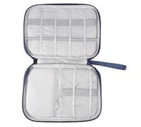 ABOOFAN Multi-function Digital Storage Bag Large Capacity Waterproof Nylon Cable Storage Pouch Portable Organizer for USB Cables and Earphones Suitable for Daily Use and Travel Navy