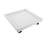 ABOOFAN Multipurpose White Plastic Humidifier Drip Tray with Integrated Wheel Base and Raised Edge, Square Drainage Pan for Air Conditioners and Dehumidifiers, Suitable for Home