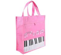 ABOOFAN Music Sheet Storage Pouch Large Waterproof with Zipper, Portable Pink Handbag for Keyboard and Guitar Notes, Multipurpose Music Score Bag for Outdoor Travel