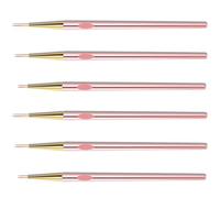 ABOOFAN Nail Art Pens 6Pcs Rose Gold Electroplated Handle Brushes Set Easy to Use for DIY Nail Design and Nail Decor at Home