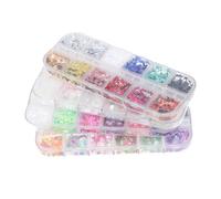 ABOOFAN Nail Art Sequins Easy to Use Assorted Colour Butterflies 4 Boxes Manicure Accessories Lightweight Plastic DIY Nail Decoration Supplies for Parties and Festivals