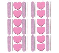 ABOOFAN Nail Care Kit with Crystal Stick Cuticle Pusher and Heart-shaped Sponge Buffers 3pcs Set for Manicure and Pedicure, Includes 20 Sets 60pcs for Professional Nail Art