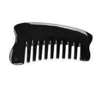 ABOOFAN Natural Ox Horn Wide Tooth Hair Comb Portable Multi-functional Scalp and Back Massage Tool for Women and Men Black Pocket Comb Reduces Hair Breakage and Soothes Stress