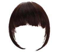 ABOOFAN Natural Seamless Fake Bangs Hair Piece Clip with Sideburns Chemical Fiber Hair Extension for Women Easy Clip-in Styling for Parties Weddings Daily Wear Heat Resistant