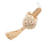 ABOOFAN Natural Wood Parrot Chewing Hanging Bird for Parakeet and Bird, Safe and Provides Essential Physical Activities, Khaki Colour Corn Husk Chew for Cage