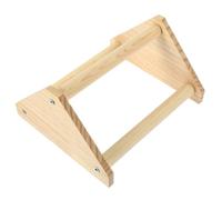 ABOOFAN Natural Wood Parrot Training Rack and Bird Stand for Chickens and Small Pets, Khaki Wooden Bird Cage Perch with Safe Playing and Chewing Features for Indoor Use