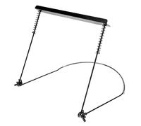 ABOOFAN Neck-Hanging Harmonica Rack Zinc Alloy 24-Hole Holder for 10 and 16 Hole Harps, Black Metal Support for Band and Solo Performances