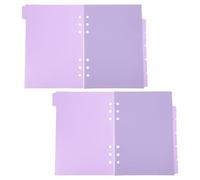 ABOOFAN Notebook Binder Dividers A5 Size 12 Plastic Tabbed Index Pages for 6-Ring Organisers Suitable for Daily Office and Study