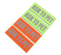 ABOOFAN Nylon Dog Harness Patch Reflective Service Badge 4Pcs Self-Adhesive Decals for Assistance and Training Dogs