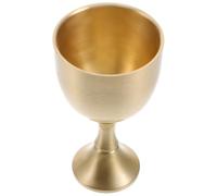 ABOOFAN Offering Liquor Cup Retro Liquor Goblet Brass Golden Round Sturdy Smooth Surface Reusable for Temple and Home