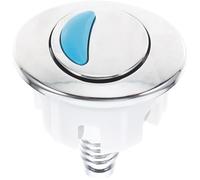 ABOOFAN Oval Silver Dual Toilet Flush Button Abs Material Easy to Use Simple to Operate Toilet Push Button Replacement for Hotel and Family Use