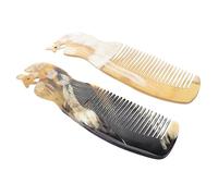 ABOOFAN Ox Horn Comb Hair Scalp Massager for Promoting Blood Circulation and Anti-Static Detangling - Phoenix Modelling Natural Horn Massage Tool for Head Relaxation and Meridian Therapy