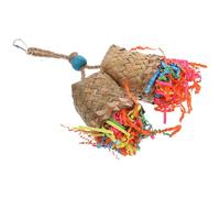 ABOOFAN Parrot Cage Shredding Bird Foraging Hanging Sturdy Wood Material Random Colour Stylish Design Promotes Physical and Emotional Activity for Birdcage Random Color