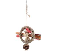 ABOOFAN Parrot Chewing for Bird Cage Sturdy Wooden Hanging Bird Designed for Biting and Foraging Practical Parakeet