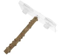 ABOOFAN Parrot Grinding Standing Stick Bird Natural Wood Perch Provides Exercise Keeps Beak Shaped Made of Wood Acrylic Suitable inside Or of The Cage for Small Birds