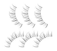 ABOOFAN Pearl False Eyelashes Wispy Cat Eye Lashes Natural Glitter Lashes for Women Dramatic False Eyelashes Cluster Party Use