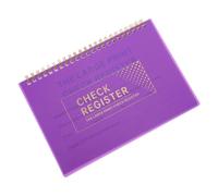 ABOOFAN Personal Checkbook Register Book Balance Book for Checkbook with Layout and Minimalistic Cover, Purple Pp and Paper Material, Suitable for Home the Go Use, Financial