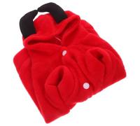 ABOOFAN Pet Costume Red Plush Three-dimensional Devil Dog Coat Halloween for Puppy Warm Pet Clothes Suitable for Halloween Party