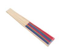 ABOOFAN Portable Bamboo Rainbow Folding Fan Colorful Pride Handheld Fabric Fan for Lgbtq Gifts Weddings Parties Dancing Souvenirs Home Decor