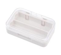 ABOOFAN Portable Cosmetic Organizer Box with Mirror, Dustproof Makeup Storage Case in Ivory White, Compact Lipstick and Cosmetic Container for Vanity and Travel