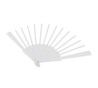 ABOOFAN Portable Foldable Plastic Hand Fan Frame for DIY Crafting with White Fan Slats for Festival Decorations and Display Stands