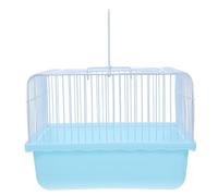 ABOOFAN Portable Lightweight Abs Parrot Travel Cage Multi Functional Easy to Clean Pet Cage for Lovebirds and Small Animals Indoor Home Use