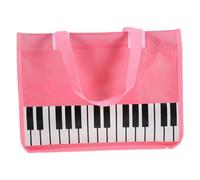 ABOOFAN Portable Music Sheet Storage Pouch Large Capacity Pink Piano Keyboard Tote Bag Instrument Accessory Holder for Musicians Carrying Multiple Music Books