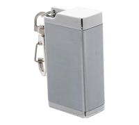 ABOOFAN Portable Pocket Ashtray with Lid, Windproof and Smokeless Small Outdoor Ashtray in Silver Iron, Compact Keychain Design for Daily Use and Travel
