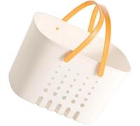 ABOOFAN Portable Shower Storage Basket Yellow Basket with Handle, Shower Tote Easy to Carry for Bathroom Organizing for Bath and Storage