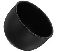 ABOOFAN Portable Stainless Steel Shaving Soap Bowl Black Matte Finish with Large Opening Mouth Simple Design Style for Men for Home and Dorm Use