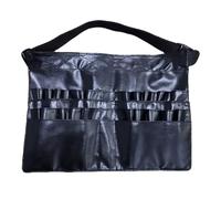 ABOOFAN Portable with Multi-Pocket Organiser Black Pu Leather Makeup Waist Bag for Professional Makeup Artist for Salon and Travel