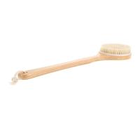 ABOOFAN Portable Wooden Long Handle Body Brush for Dry Brushing and Bathing, Beige Shower Brush with Natural Bristles Removes Dust, for Men and Women