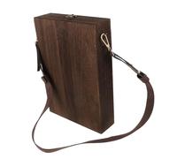 ABOOFAN Portable Wooden Writer's Messenger Box Multifunctional Brush Tool Storage for Outdoor Travel Art Supplies Elegant Handmade Wooden Craft Case for Artists Students and Designers