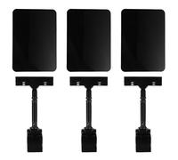 ABOOFAN Price Holder Label Stand for Displaying Information and Advertising Messages 3pcs in Black with Beautiful Appearance, for Supermarket and Retail Store Use