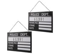 ABOOFAN Prison Board Prop 2pcs Realistic Prisoner Number Sign, Cardboard Prison Costume Accessory for Adults and Cosplay