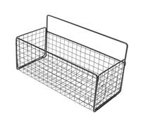 ABOOFAN Punch Free Bathroom Hanging Storage Basket Iron Wire Shelf Sturdy Versatile Storage Rack for Shower Shampoo and Soap Organiser Black
