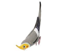 ABOOFAN Realistic Cockatiel Parrot Figurine High Detail Artificial Bird Model Decorative Garden Ornament Home Office Display Natural Touch Solid Statue