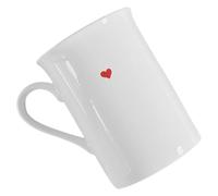 ABOOFAN Red Ceramic Heart Pattern 290Ml Bone China Coffee Mug with Handle, Small Love Couple’S Tea Cup for Home Office, Vintage Style Iced Coffee Glassware