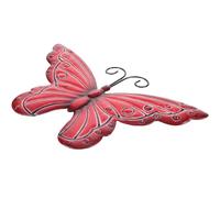 ABOOFAN Red Iron Butterfly Wall Decor Hanging Ornament with Simple Structure, Sturdy and Easy to Install, for Outdoor and Artistic Walls Scene Hanging Decor